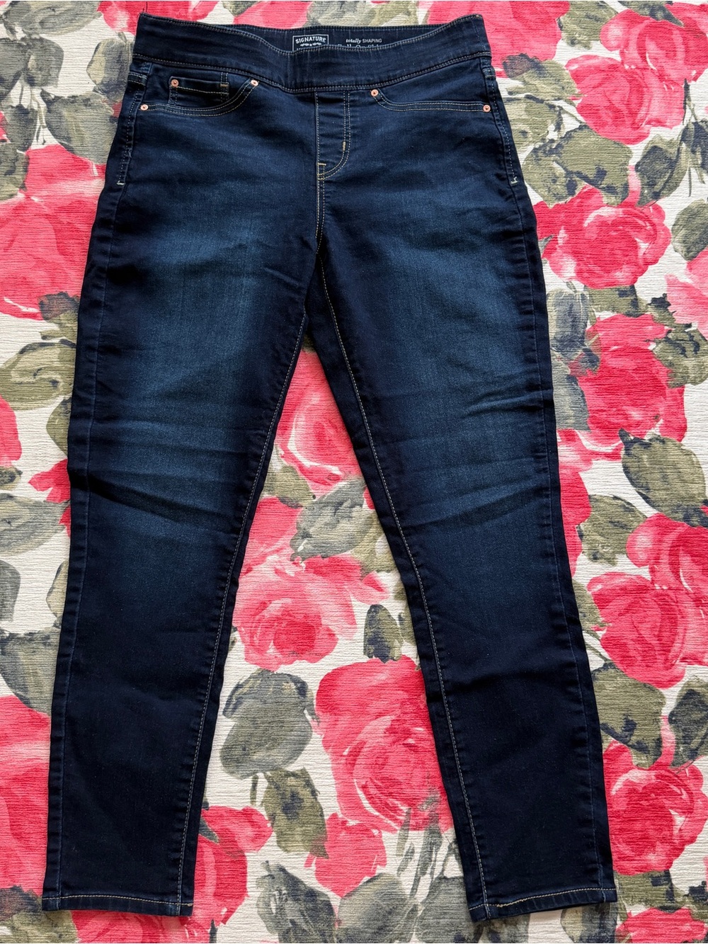 Signature by Levi Strauss Dark Blue Skinny Jeans for Women